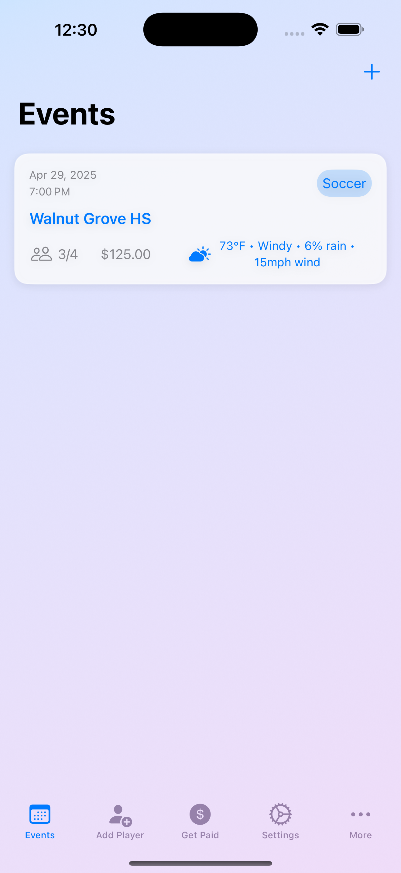 Event List View